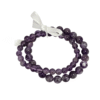 Aquarius zodiac bracelet set with Amethyst semi-precious stone stretch bracelets in 6 mm and 8 mm beads