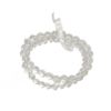 Aries zodiac bracelet set with Clear Crystal Quartz semi-precious stone stretch bracelets in 6 mm and 8 mm beads
