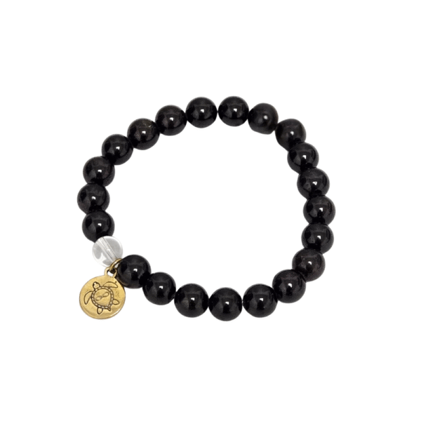 Balance - Garnet Bracelet Brass Intention Bracelets with Turtle Emblem Charm