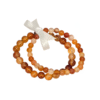 Cancer zodiac bracelet set with Carnelian semi-precious stone stretch bracelets in 6 mm and 8 mm beads