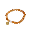 Confidence - Carnelian Brass Intention Bracelets with Turtle Emblem Charm