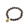 Grounding - Smoky Quartz Bracelet Brass Intention Bracelets with Turtle Emblem Charm
