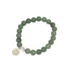 Luck - Green Aventurine Bracelet SS Intention Bracelets with Turtle Emblem Charm