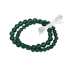 Pisces zodiac bracelet set with Green Jade semi-precious stone stretch bracelets in 6 mm and 8 mm beads
