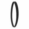 Black glitter stretch headband made with felt and velvet