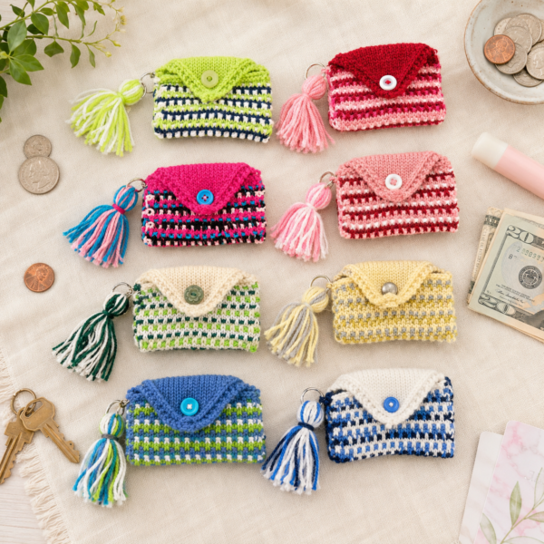 Handcrafted Crocheted Coin Purse Keychains