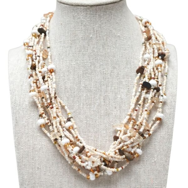 Mayan Beaded Woven Necklace