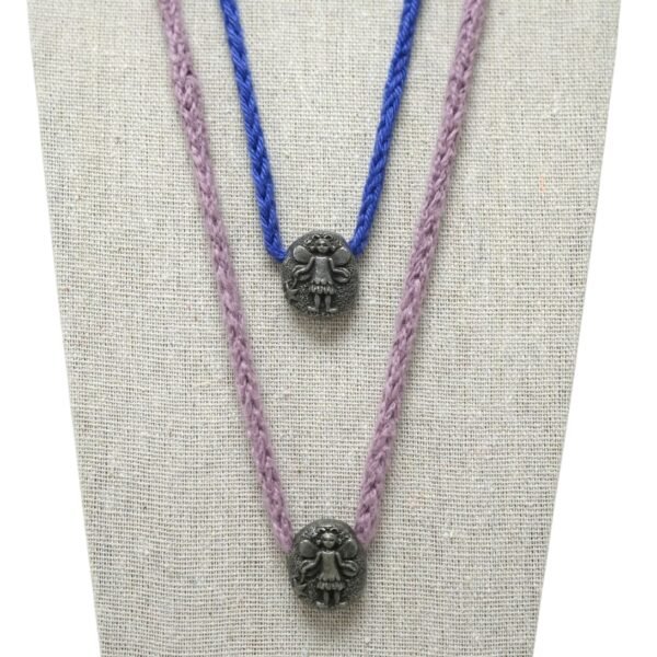 Knitted Cord with Charm Necklace