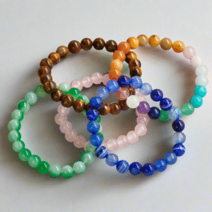 8 mm - Natural Semi Precious Stone Stretch Bracelets