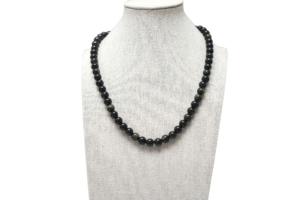 8 mm Black Obsidian Semi Precious Necklace with clasp