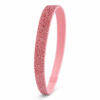 Pink glitter stretch headband made with felt and velvet