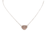 Semi Precious - Sterling Silver Chain Necklace with 10x8 Oval 18in