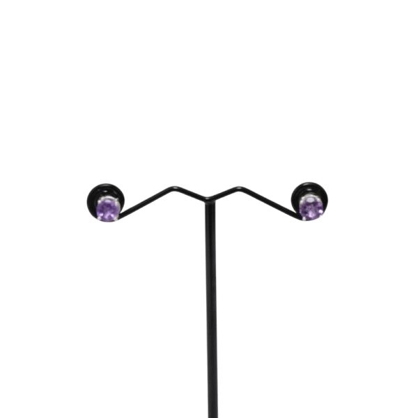 Sterling Silver Stud Earrings Semi Precious