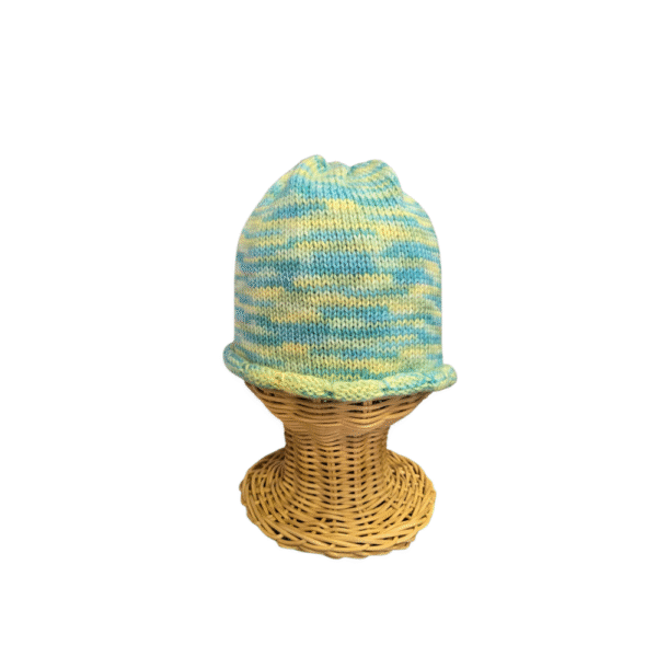 Teal and Yellow WS Knitted Hat Knitted Hats