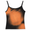 Orange black faded butterfly hand-bleached tank top by Eva Luvz Designing